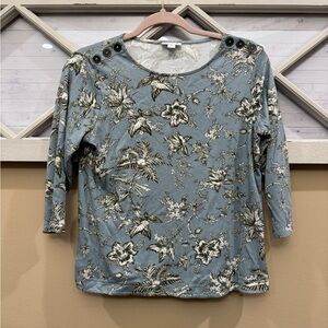 j.jill top‎ with button detail at shoulders size small petite